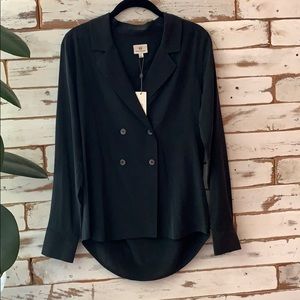 AG black silk blouse